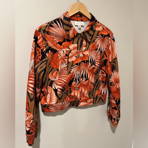 Cache Vintage Cropped Palm Jacket - Picture 3 of 5
